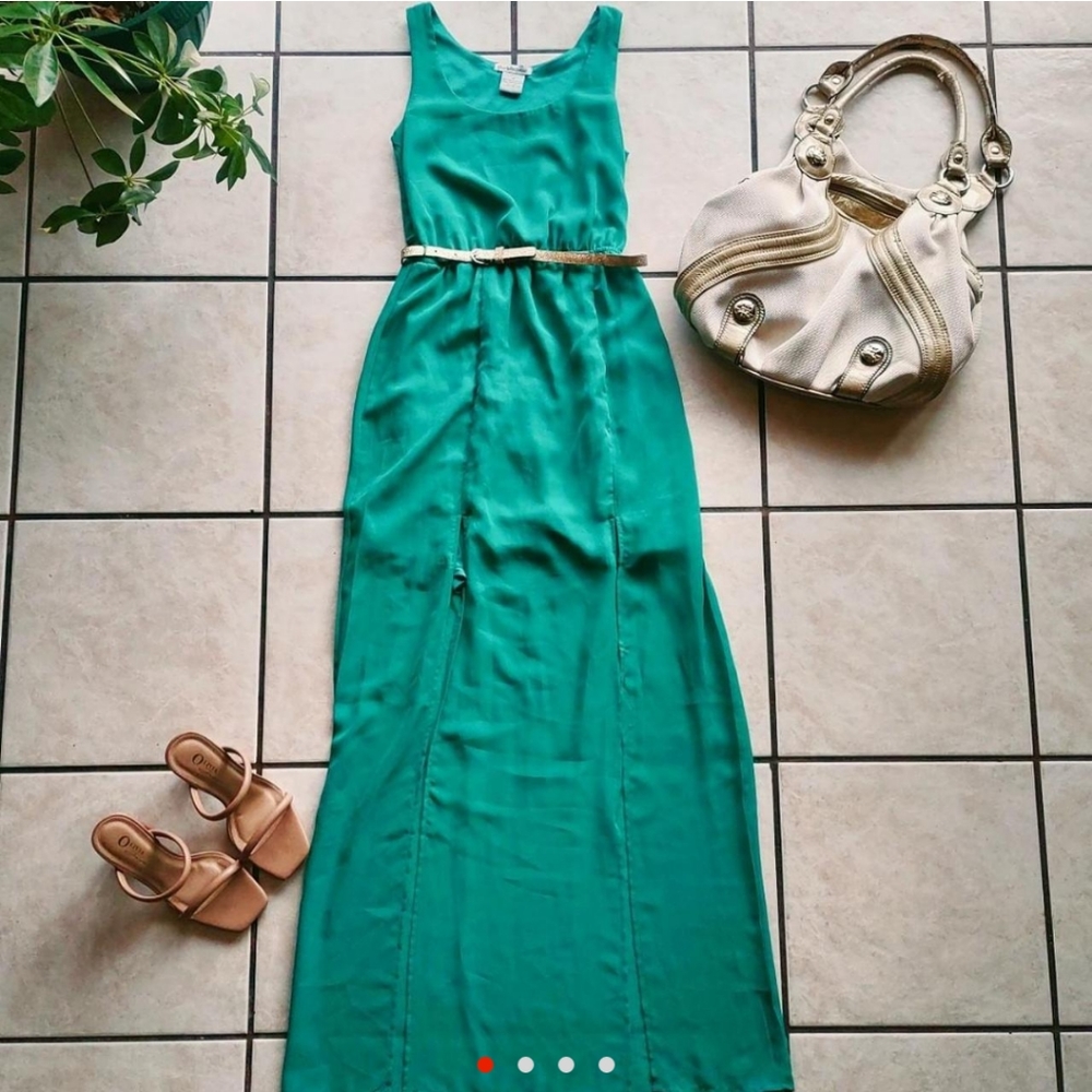 Teal maxi dress